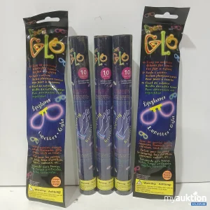 Auktion NEON GLO Set Knicklichter Leuchtstäbe 30 Stk. + Leuchtbrillen 2 Stk.
