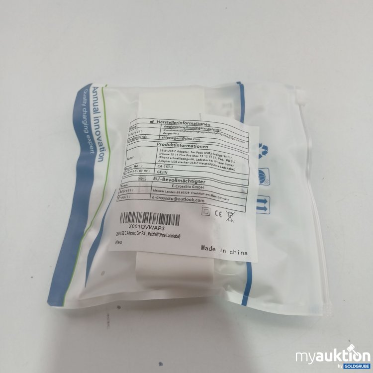 Artikel Nr. 826916 Artikel Nr. 826916: 25W USB C Adapter 3x