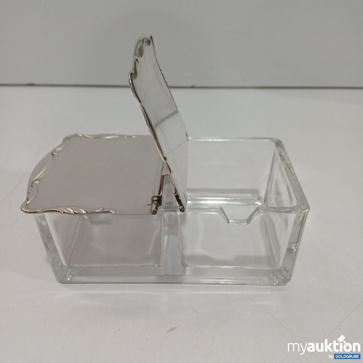 Artikel Nr. 894916: Glasgefäs mit doppelseitigem Deckel 14x8cm