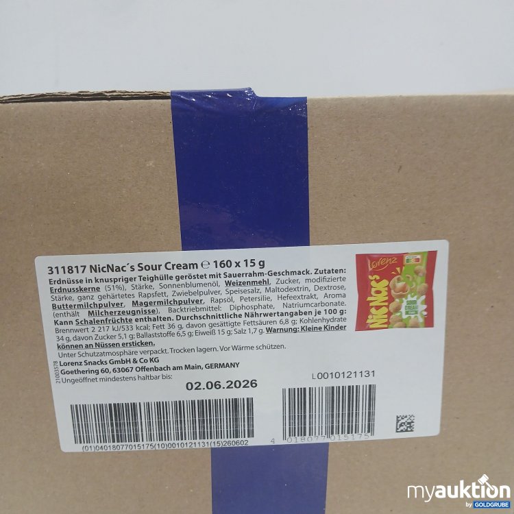 Artikel Nr. 932916 Artikel Nr. 932916: NicNacs Sour Cream ca160x15g