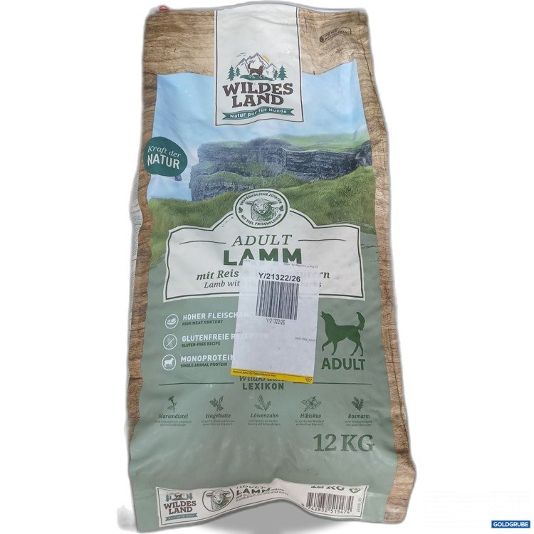 Artikel Nr. 990916 Artikel Nr. 990916: Wildes Land Hundefutter Adult Lamm mit Reis & Wildkräutern 12kg