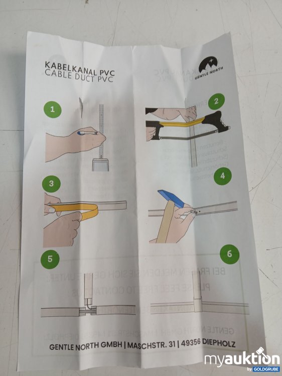 Artikel Nr. 994916 Artikel Nr. 994916: GENTLE NORTH Kabelkanal PVC 10stk. 1m lang beschädigt verbogen
