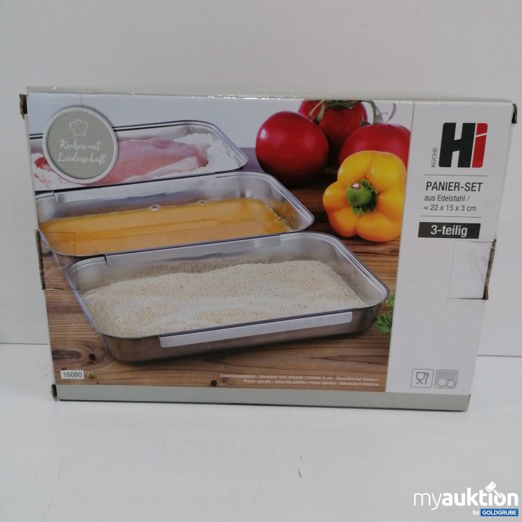 Artikel Nr. 834917: Hi Panier Set aus Edelstahl 22x15x3 cm, 3 tlg, 16080