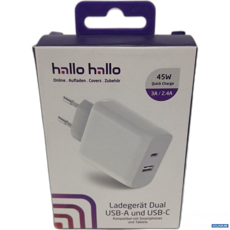 Artikel Nr. 896917: LadegeräUSB-A und USB -C 45W