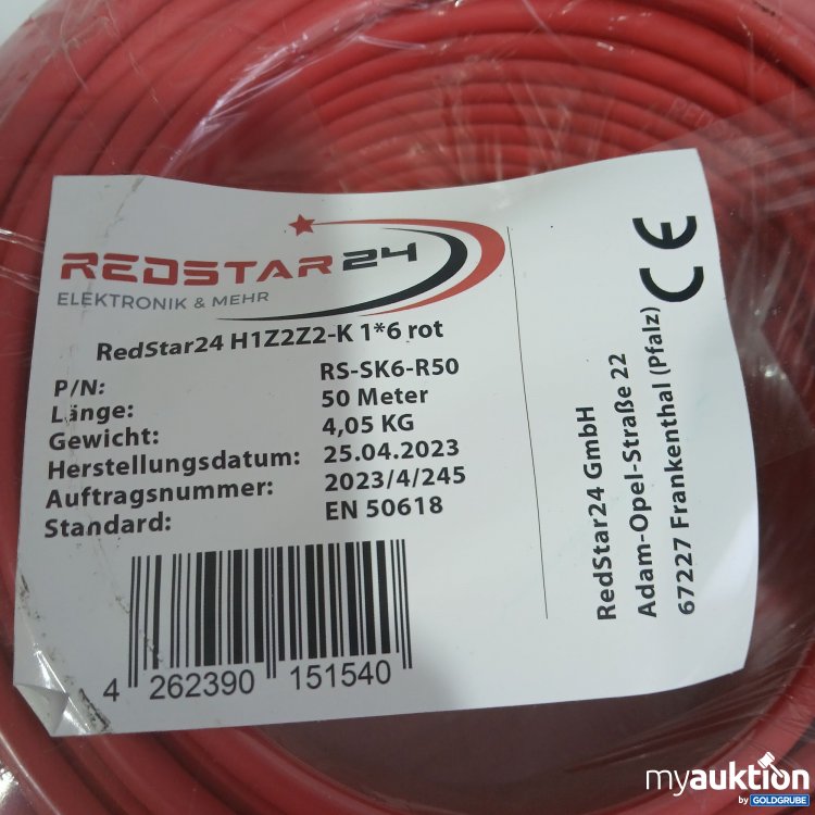 Artikel Nr. 955917: Redstar24 H1Z2Z2-K 1x6 rot 50m 4kg 