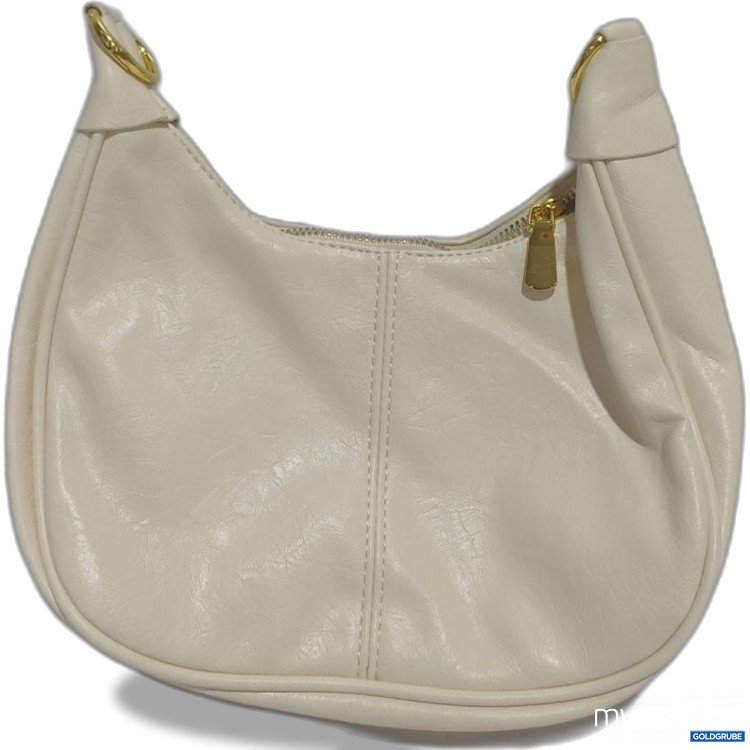 Artikel Nr. 938918: Beige Handtasche mit goldenen Details und Reißverschluss