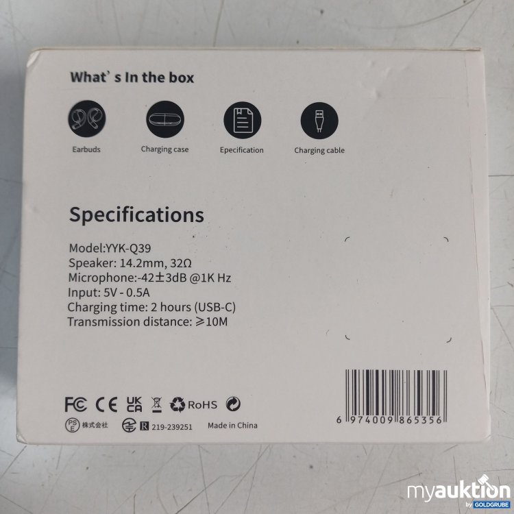 Artikel Nr. 987918 Artikel Nr. 987918: Wireless Earbuds, YYK-Q39, Schwarz