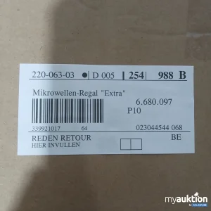 Auktion Mikrowellen-Regal Extra schwarz aus Metall Art.-Nr. 6.680.097