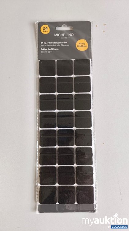 Artikel Nr. 928919 Artikel Nr. 928919: MICHELINO Filz Bodengleiter-Set Eckig 28x28 mm 24 Stück