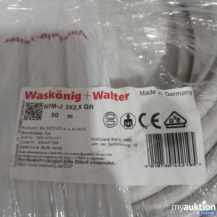 Artikel Nr. 978919 Artikel Nr. 978919: Waskönig+Walter Kabel NYM-J 3x2,5GR 50m