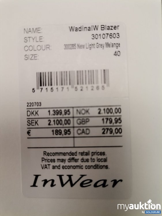Artikel Nr. 714920 Artikel Nr. 714920: In wear Longblazer