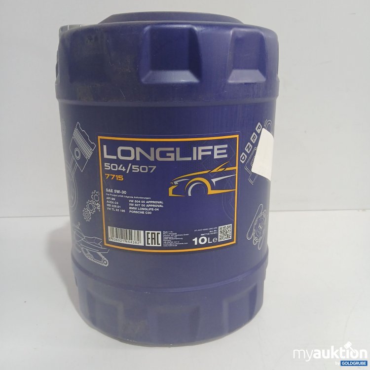 Artikel Nr. 872920 Artikel Nr. 872920: Mannol Longlife 504/507 5W-30 10L