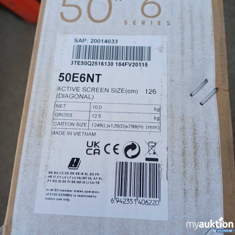 Artikel Nr. 960920: Hisense UHD 4K Fernseher 50" 50E6NT 
