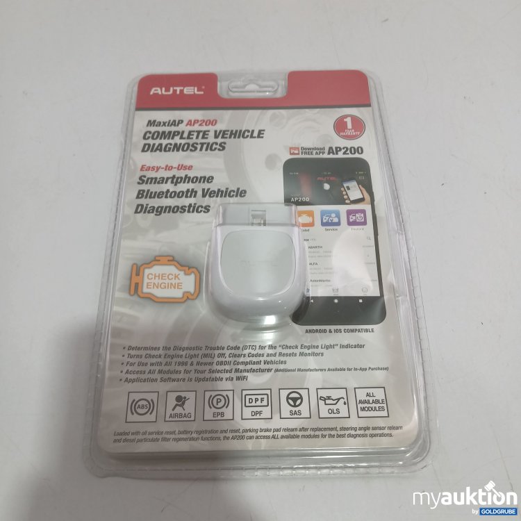 Artikel Nr. 818921 Artikel Nr. 818921: Autel MaxiAP AP200 Smartphone Bluetooth Vehicle Diagnostic