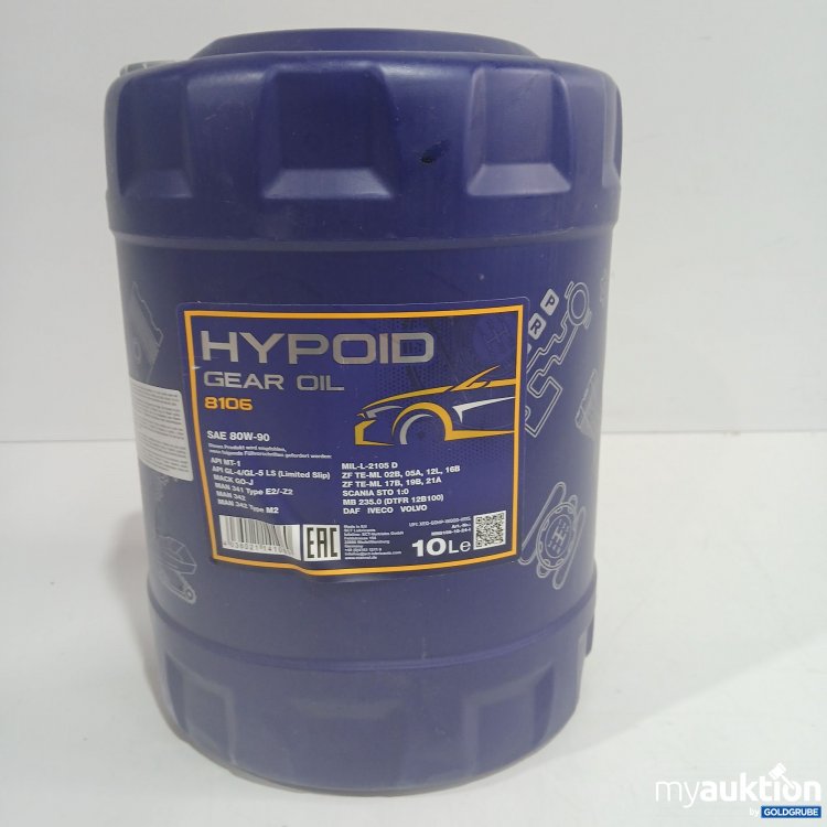 Artikel Nr. 872921 Artikel Nr. 872921: Mannol Hypoid Gear Oil 80W-90 10L