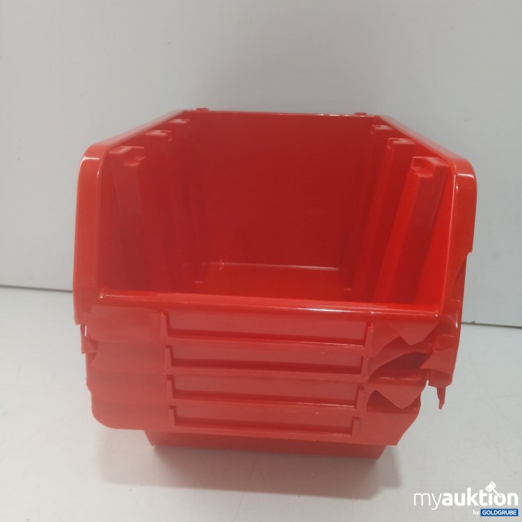 Artikel Nr. 465922 Artikel Nr. 465922: rote Kunststoff Stapelboxen 4 Stück Länge 11cm Breite 8cm