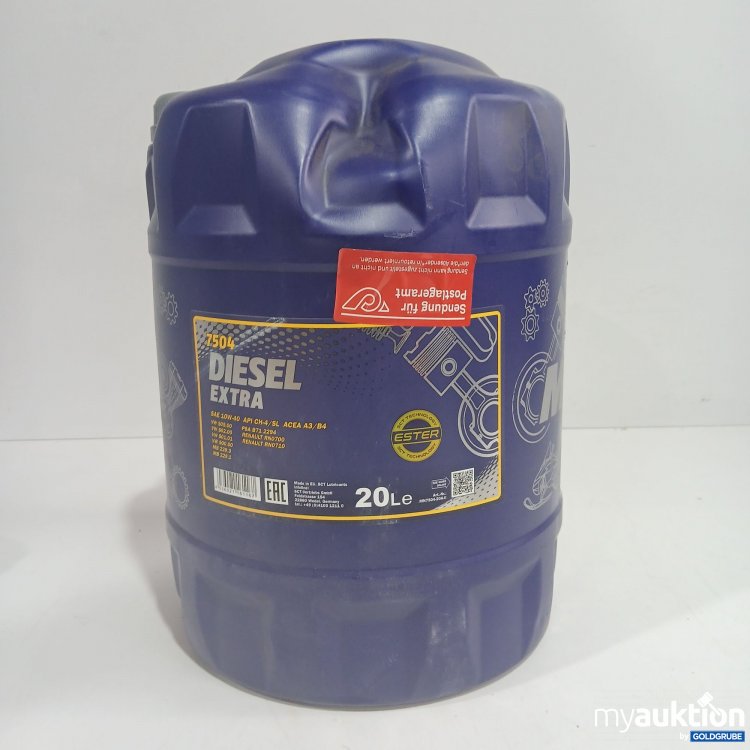 Artikel Nr. 872922 Artikel Nr. 872922: Mannol Diesel Extra 7504 10W-40 20L