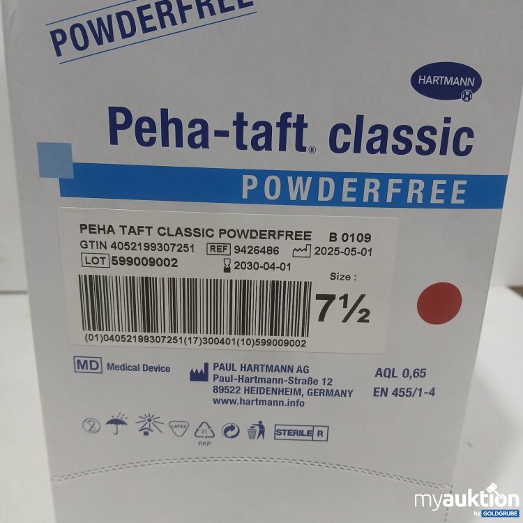 Artikel Nr. 524923 Artikel Nr. 524923: Hartmann Peha-taft classic Powderfree Handschuhe 50 Paar Größe 7½