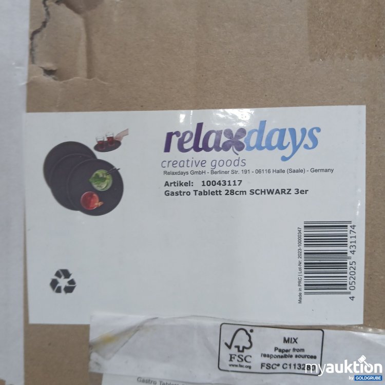 Artikel Nr. 818923 Artikel Nr. 818923: Relaxdays Gastro Tablett 28cm Schwarz 3er