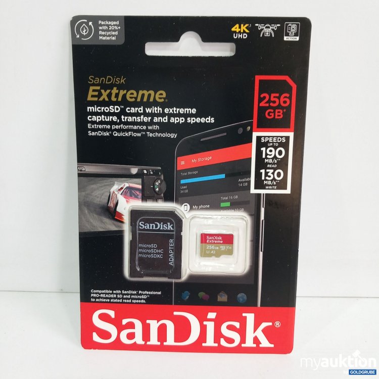 Artikel Nr. 821924 Artikel Nr. 821924: San Disk Extreme Micro SD 256GB