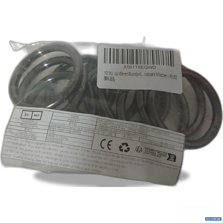 Artikel Nr. 912925: 10 Stück 49mm Runde Karabiner Schwarz