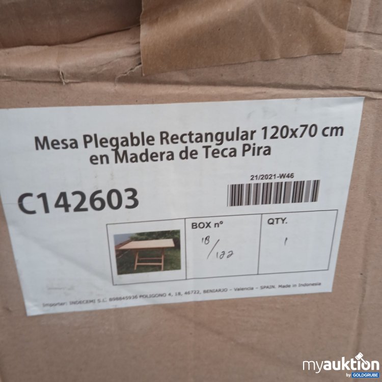 Artikel Nr. 832926 Artikel Nr. 832926: Sklum Mesa Plegable Rectangular 120x70cm C142603