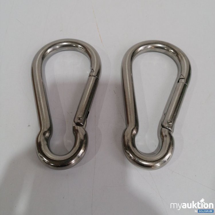 Artikel Nr. 850926: Karabiner Edelstahl 14cm, 2x