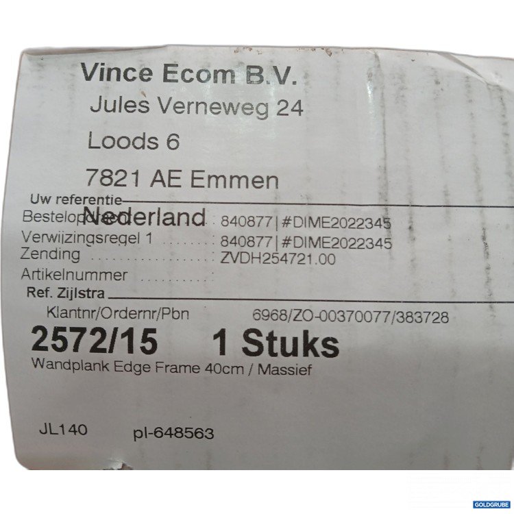 Artikel Nr. 963926: Vince Ecom B.V. Wandregal - Kantenrahmen 40cm/Massiv   