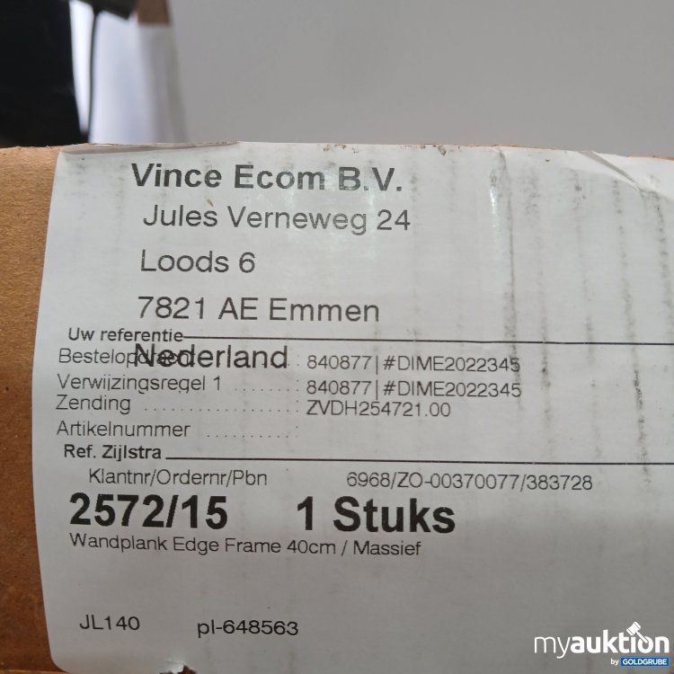 Artikel Nr. 963926: Vince Ecom B.V. Wandregal - Kantenrahmen 40cm/Massiv   