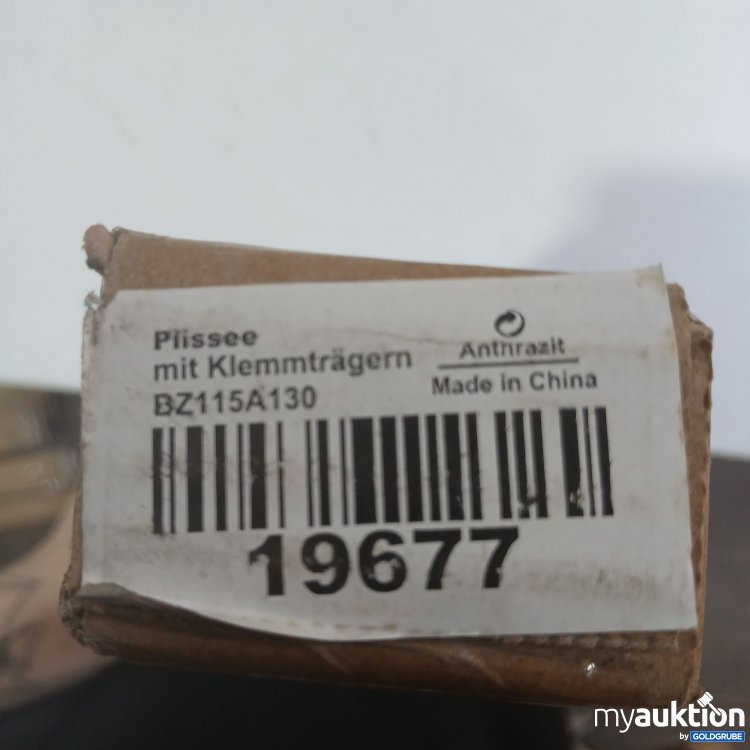 Artikel Nr. 445927 Artikel Nr. 445927: BuSeu 19677 Plissee mit Klemmträgern Anthrazit BZ115A130