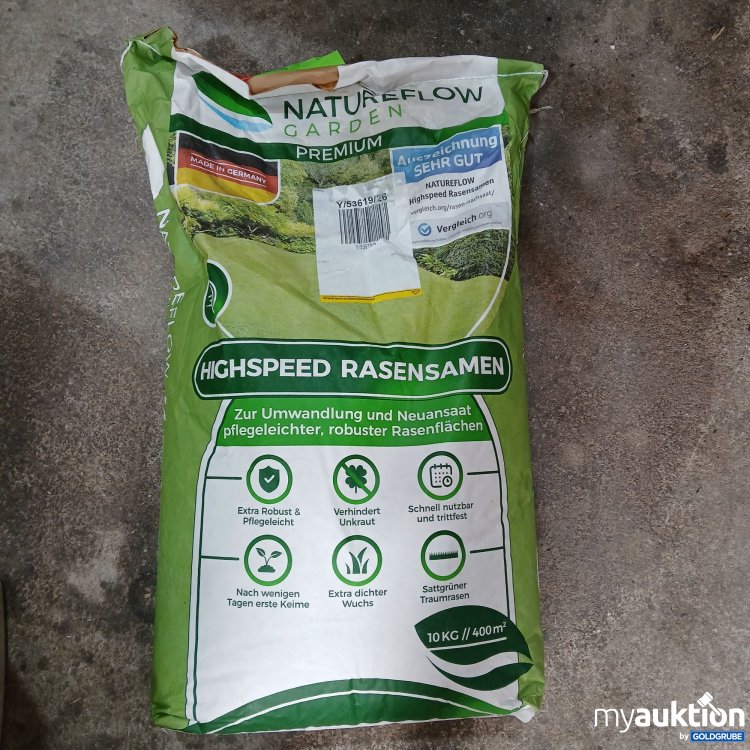 Artikel Nr. 462927 Artikel Nr. 462927: Natureflow Garden Premium Highspeed Rasensamen 10kg