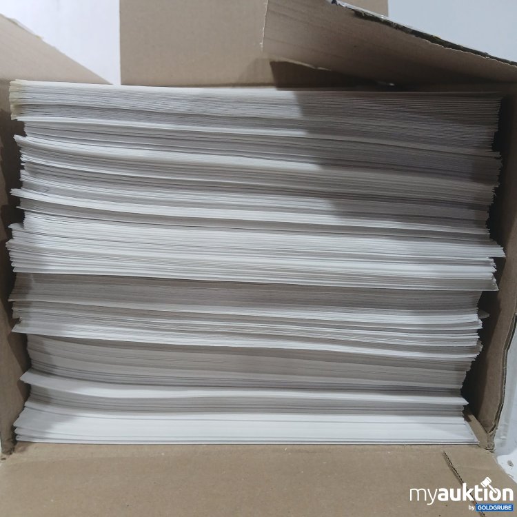Artikel Nr. 524927 Artikel Nr. 524927: Papierumschläge 22 x 22 cm halbdurchsichtig (ganzer Karton, genaue Stückzahl nicht ersichtlich)
