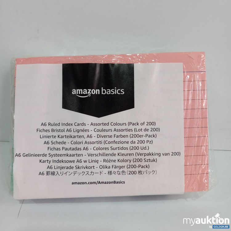 Artikel Nr. 821927 Artikel Nr. 821927: Amazon Basics A6 Linierte Karteikarten 200 Stk.