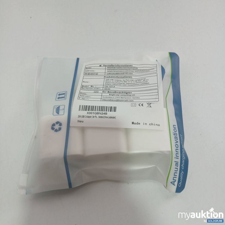 Artikel Nr. 826927 Artikel Nr. 826927: 25W USB C Adapter 3x