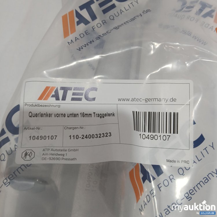 Artikel Nr. 871927: Atec Querlenker vorne unten 16mm Traggelenk 10490107