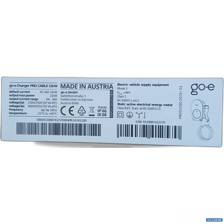 Artikel Nr. 978927 Artikel Nr. 978927: Go-e Charger Pro Cable 11kW