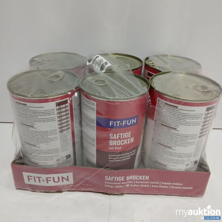Artikel Nr. 891928: Fit+Fun Saftige Brocken mit Rind 6×1240g