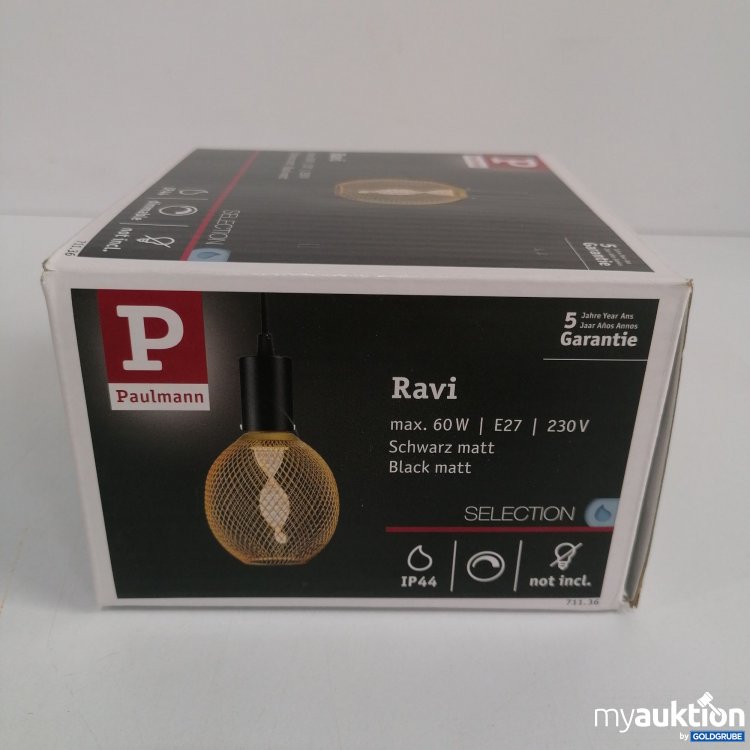 Artikel Nr. 438929: Paulmann Ravi max. 60W, E27, 230V, Schwarz matt