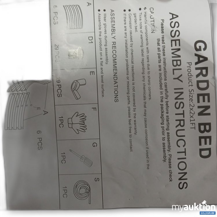 Artikel Nr. 441929: Garden Bed Assembly Instructions