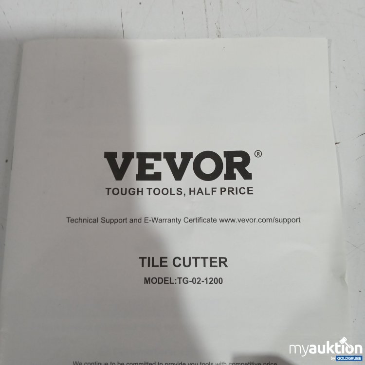 Artikel Nr. 978929 Artikel Nr. 978929: Vevor Tile Cutter TG-02-1200