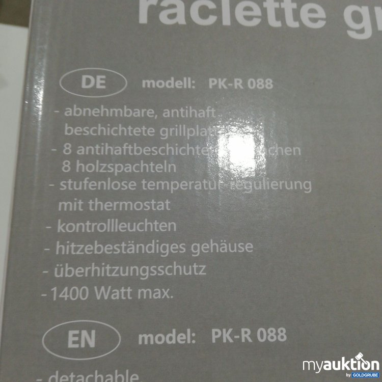 Artikel Nr. 380931 Artikel Nr. 380931: Silva Homeline Raclette Grill PK R 088