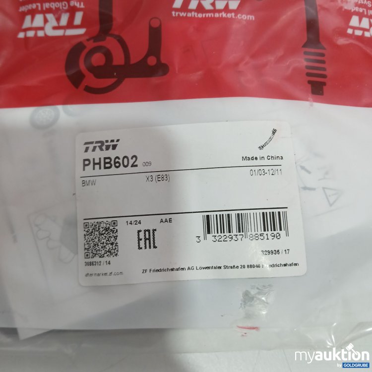 Artikel Nr. 437931 Artikel Nr. 437931: TRW BMW Bremsschlauch PHB602