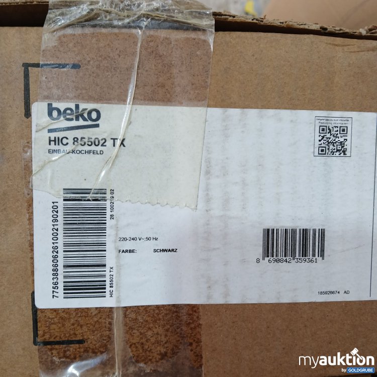 Artikel Nr. 462931 Artikel Nr. 462931: Beko Einbau-Kochfeld HIC 85502 TX schwarz