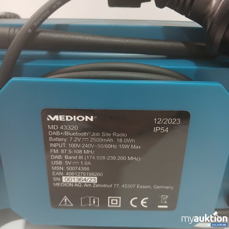 Artikel Nr. 465931 Artikel Nr. 465931: Medion MD 43320 DAB+/Bluetooth Radio