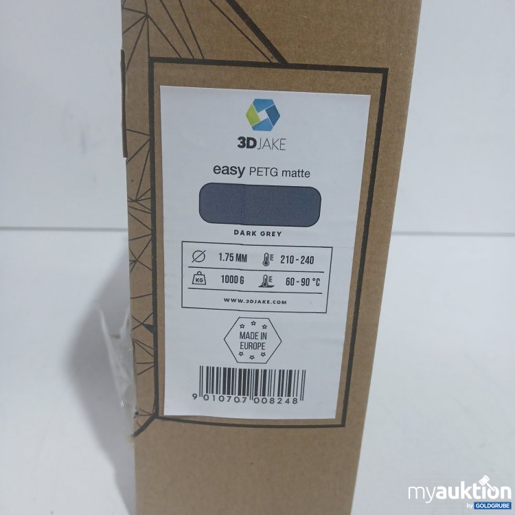 Artikel Nr. 468931 Artikel Nr. 468931: 3D Jake easy PETG matte 1,75 mm 1000 g Dark Grey 3D Printer Filament