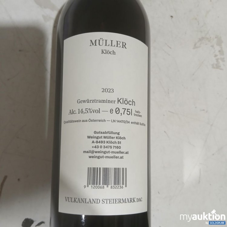 Artikel Nr. 958931: MÜLLER Gewürztraminer Klöch 0.75 l