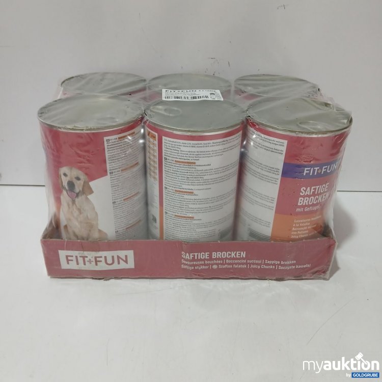 Artikel Nr. 976931: FIT+FUN Saftige Brocken Hundefutter Geflügel 6×1240g