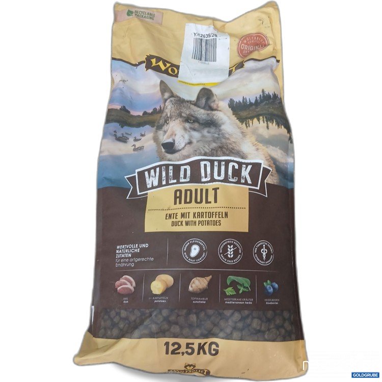 Artikel Nr. 990931 Artikel Nr. 990931: Wolfsblut wild Duck Adult Hundefutter Ente mit Kartoffeln 12,5kg