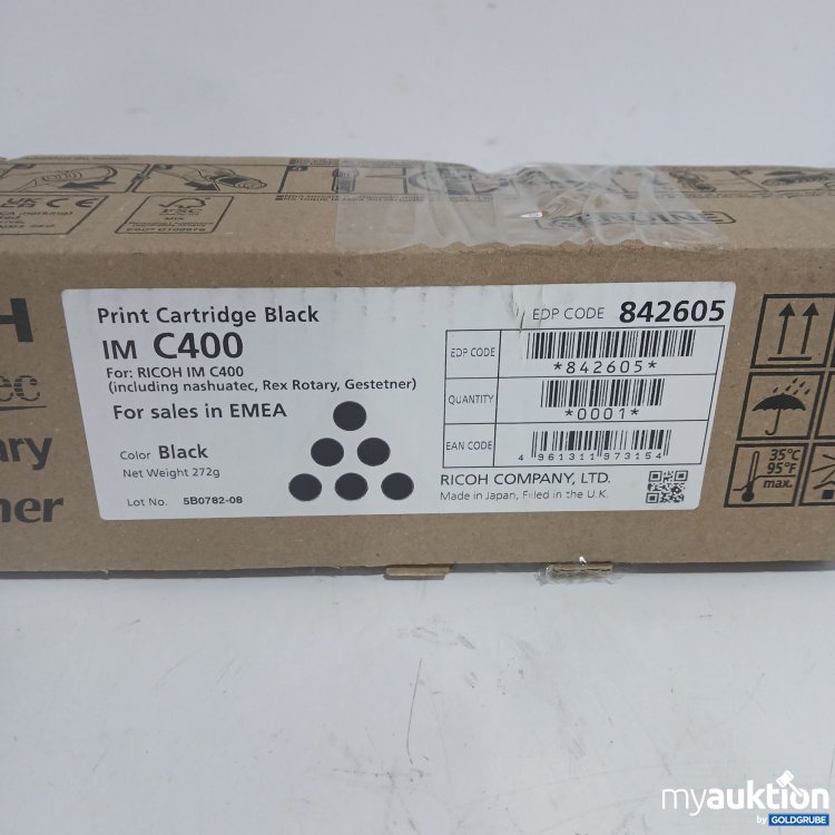 Artikel Nr. 872932 Artikel Nr. 872932: Ricoh Print Cartridge Black IM C400 Black 272g