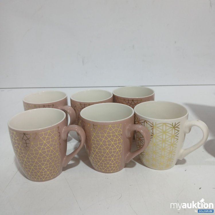 Artikel Nr. 939932 Artikel Nr. 939932: Kaffeetassen mit Muster rosa gold, weiß gold